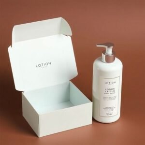 Elegant custom lotion boxes with vibrant prints