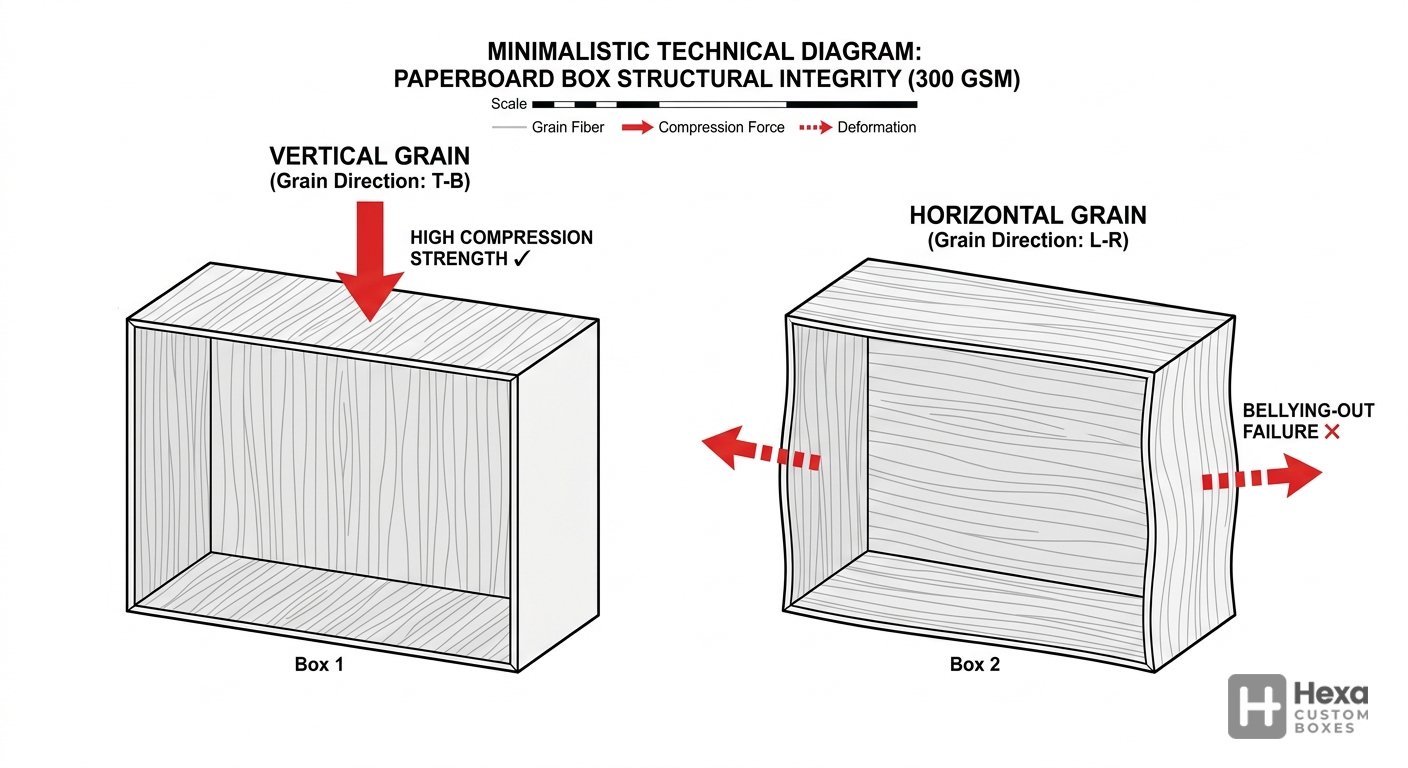 GSM Paper Weight Explained: Guide for Your Food Business 5 This is a complex mechanical concept that many clients miss. A cross-section visual is the only way to explain why horizontal grain leads to "bellying."